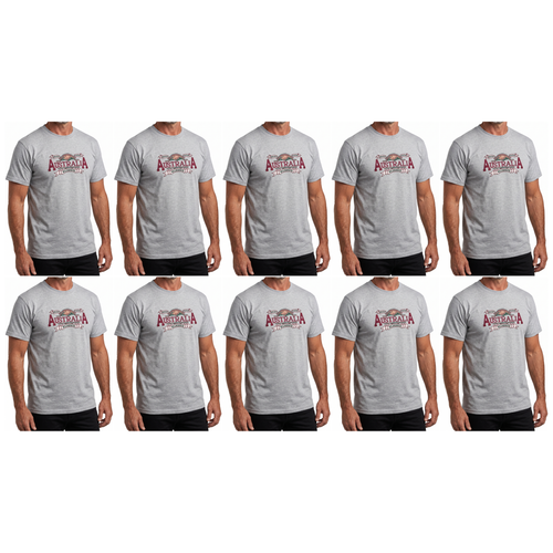 10X Adult Australian Wilderness Souvenir T Shirt Bulk Pack Grey 100 Cotton Tee Top
