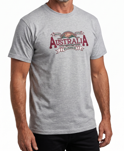 10X Adult Australian Wilderness Souvenir T Shirt Bulk Pack Grey 100 Cotton Tee Top