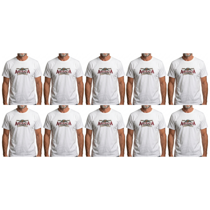 10X Adult Australian Wilderness Souvenir T Shirt Bulk Pack White 100 Cotton Tee Top