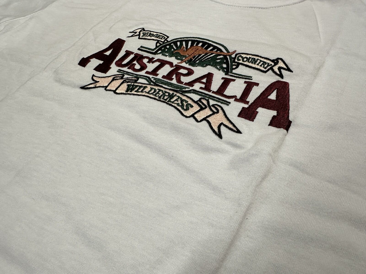 10X Adult Australian Wilderness Souvenir T Shirt Bulk Pack White 100 Cotton Tee Top