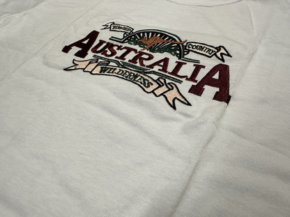 10X Adult Australian Wilderness Souvenir T Shirt Bulk Pack White 100 Cotton Tee Top