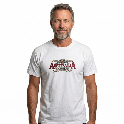 10X Adult Australian Wilderness Souvenir T Shirt Bulk Pack White 100 Cotton Tee Top