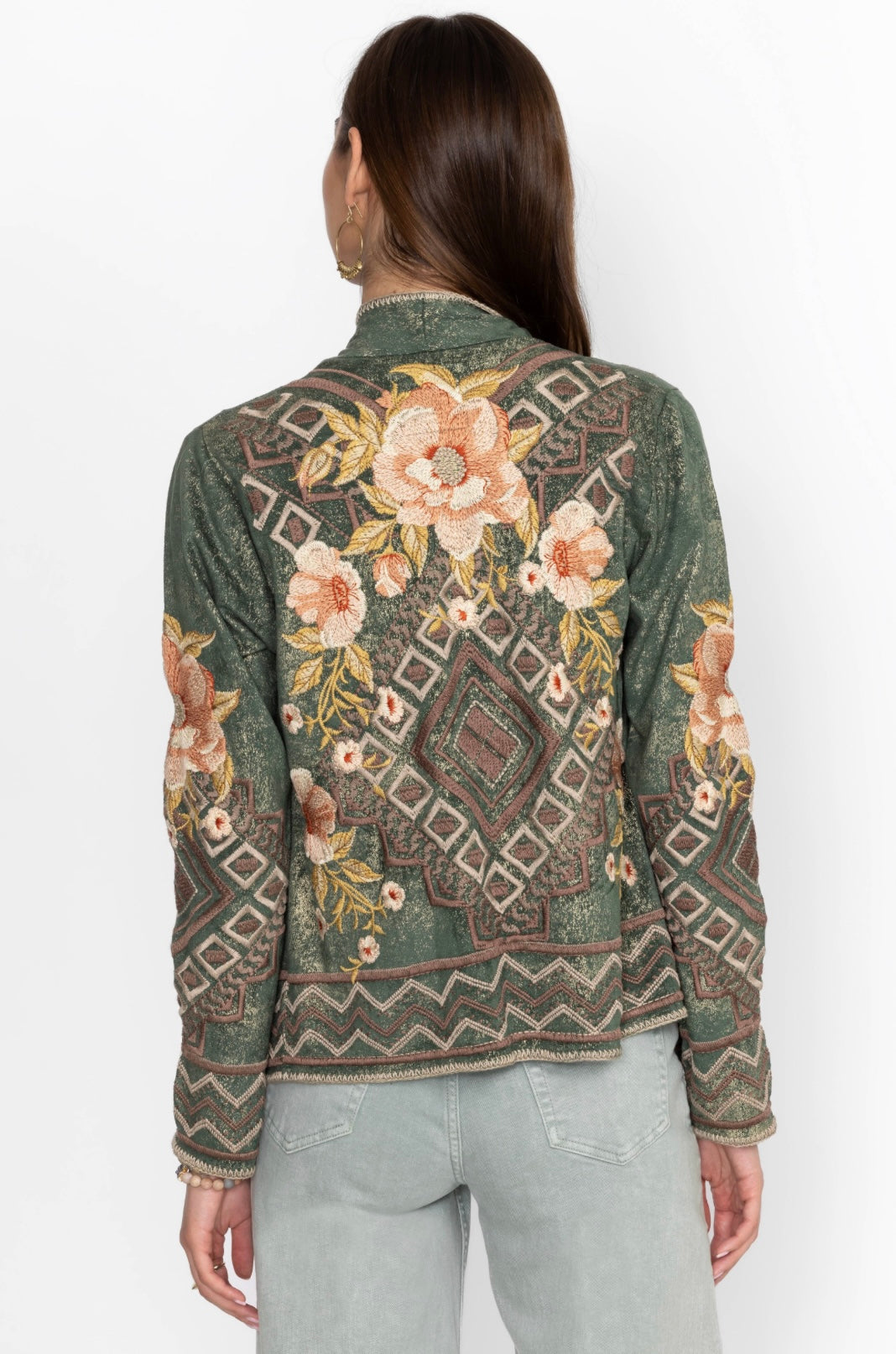 Biya Metallic Short Sweater