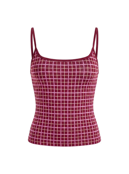 Aderis Cami Top Red Check