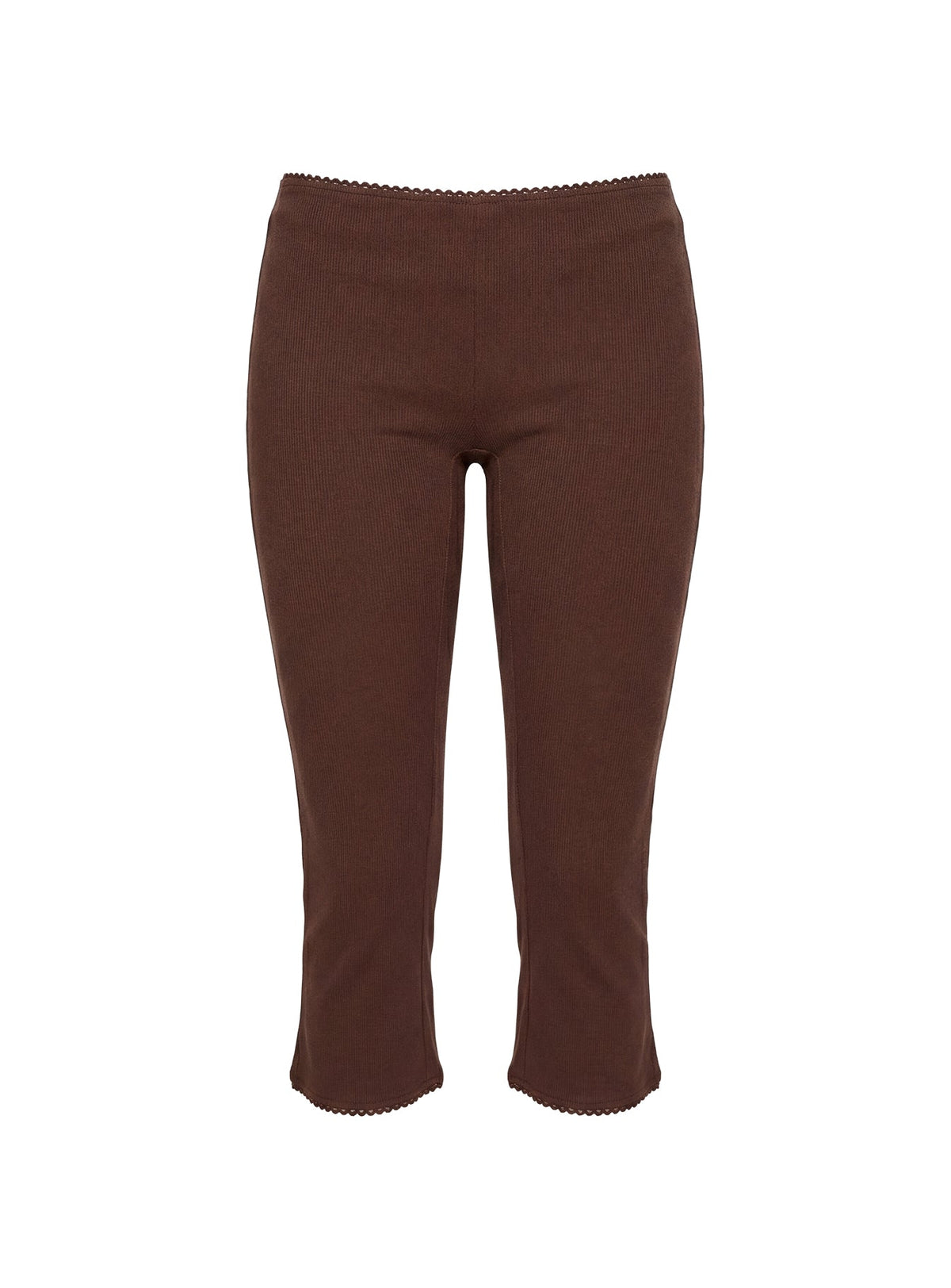Baseline Rib Capri Pants Chocolate