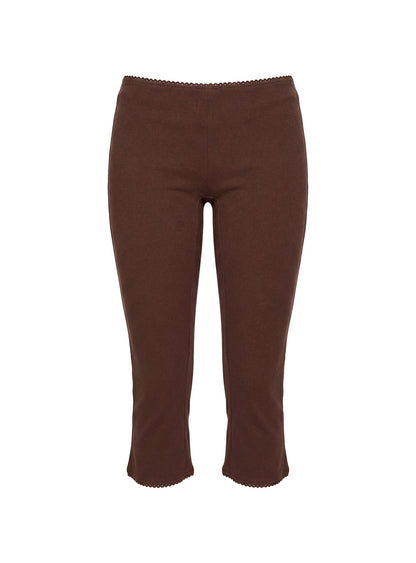 Baseline Rib Capri Pants Chocolate