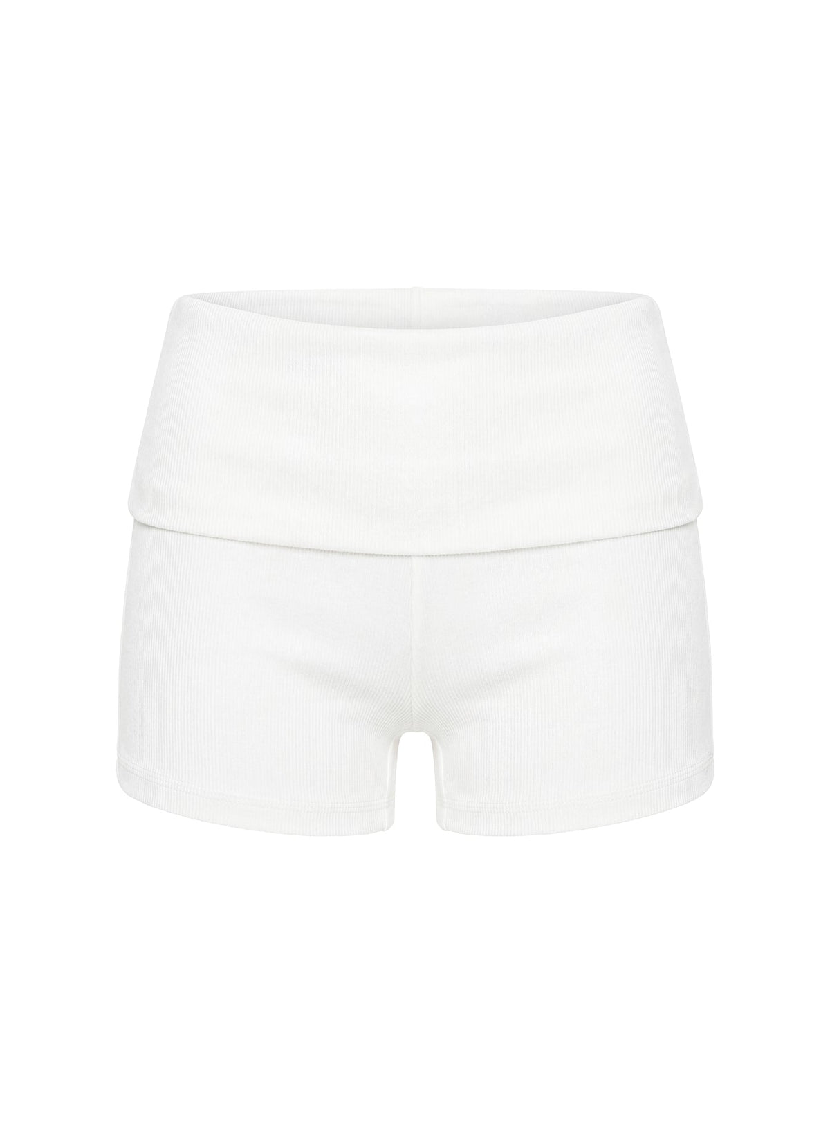 Baseline Low Rise Rib Shorts White