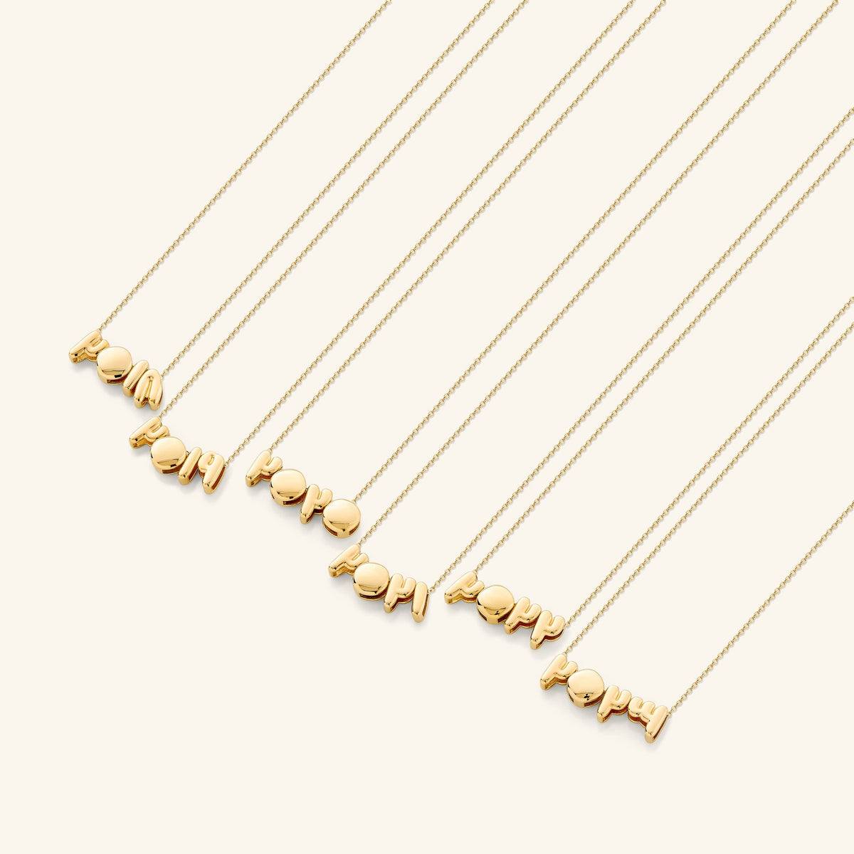 Arabic Bubble Birthyear Necklace