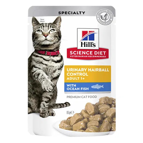 Hill's Science Diet - Adult Urinary Hairball Control Ocean Fish Cat Wet Pouch 85 gm