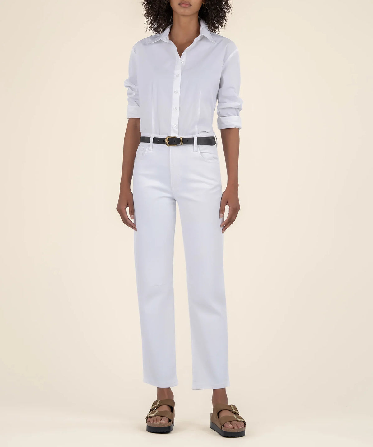 Ashley white high rise slouchy denim