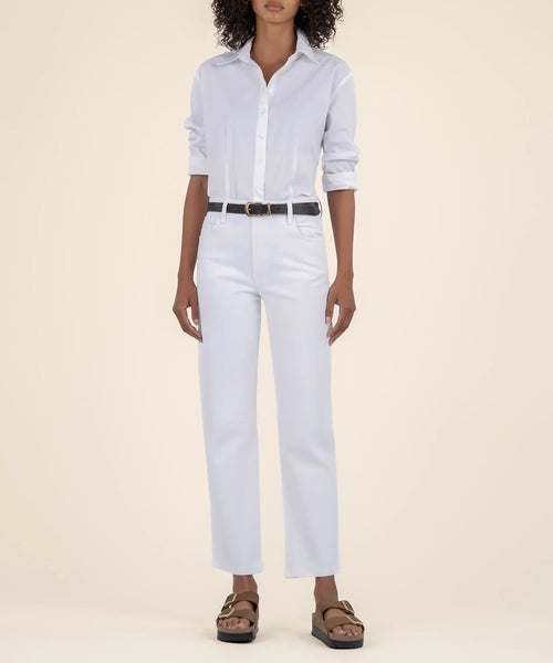 Ashley white high rise slouchy denim