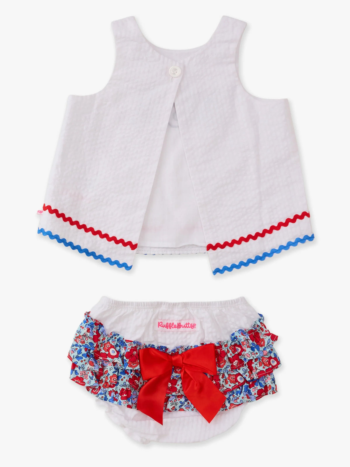 Baby Girls USA Freedom Floral Swing Top and Bloomer Set