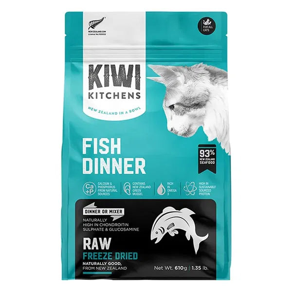 Kiwi Kitchens - Raw Freeze Dried Fish Dinner Dry Cat Food