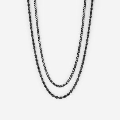Curb + Rope Chain Stack | Men