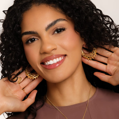 Jasmine Crescent Hoop Earrings | VELA x Nominal