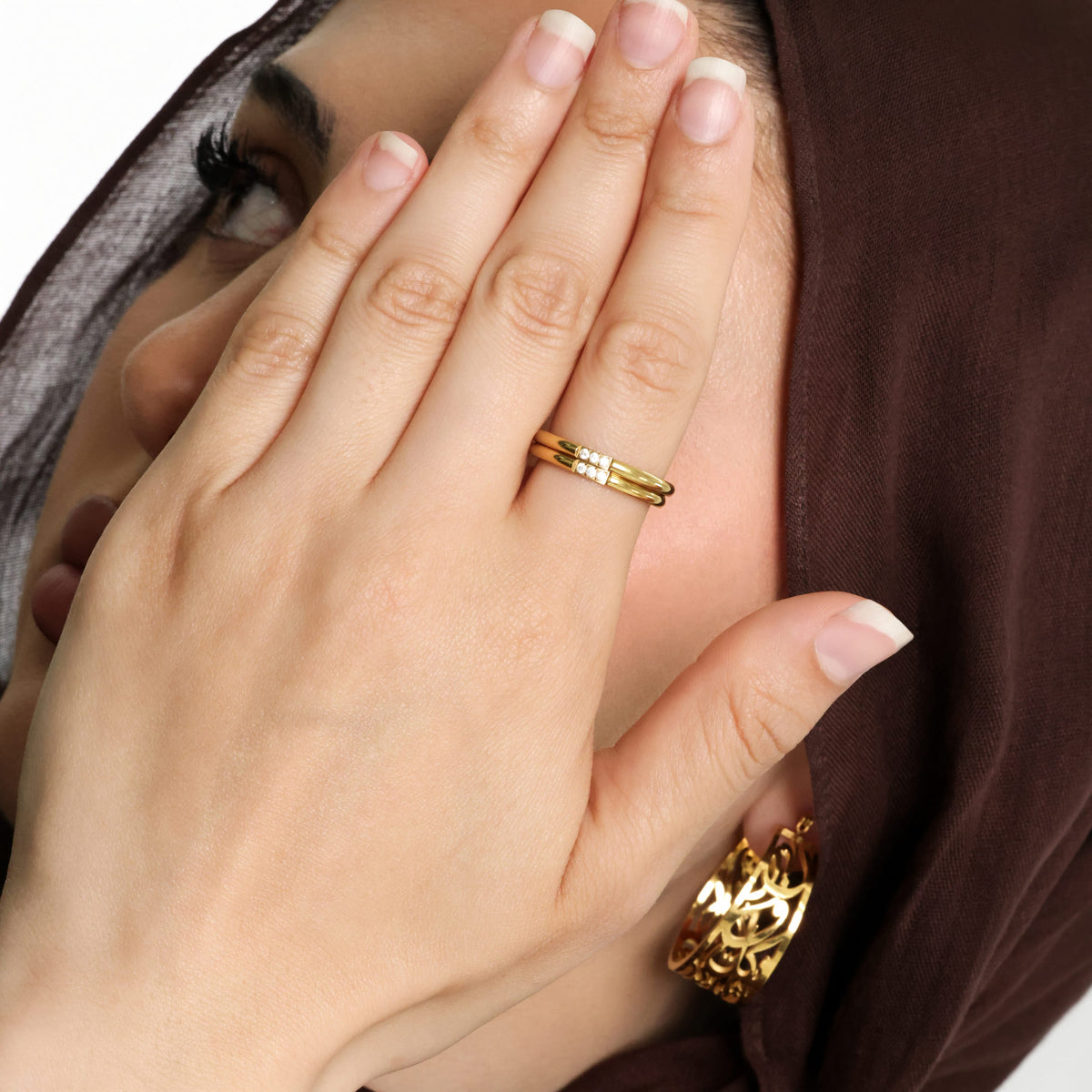 Triple Bezel Ring