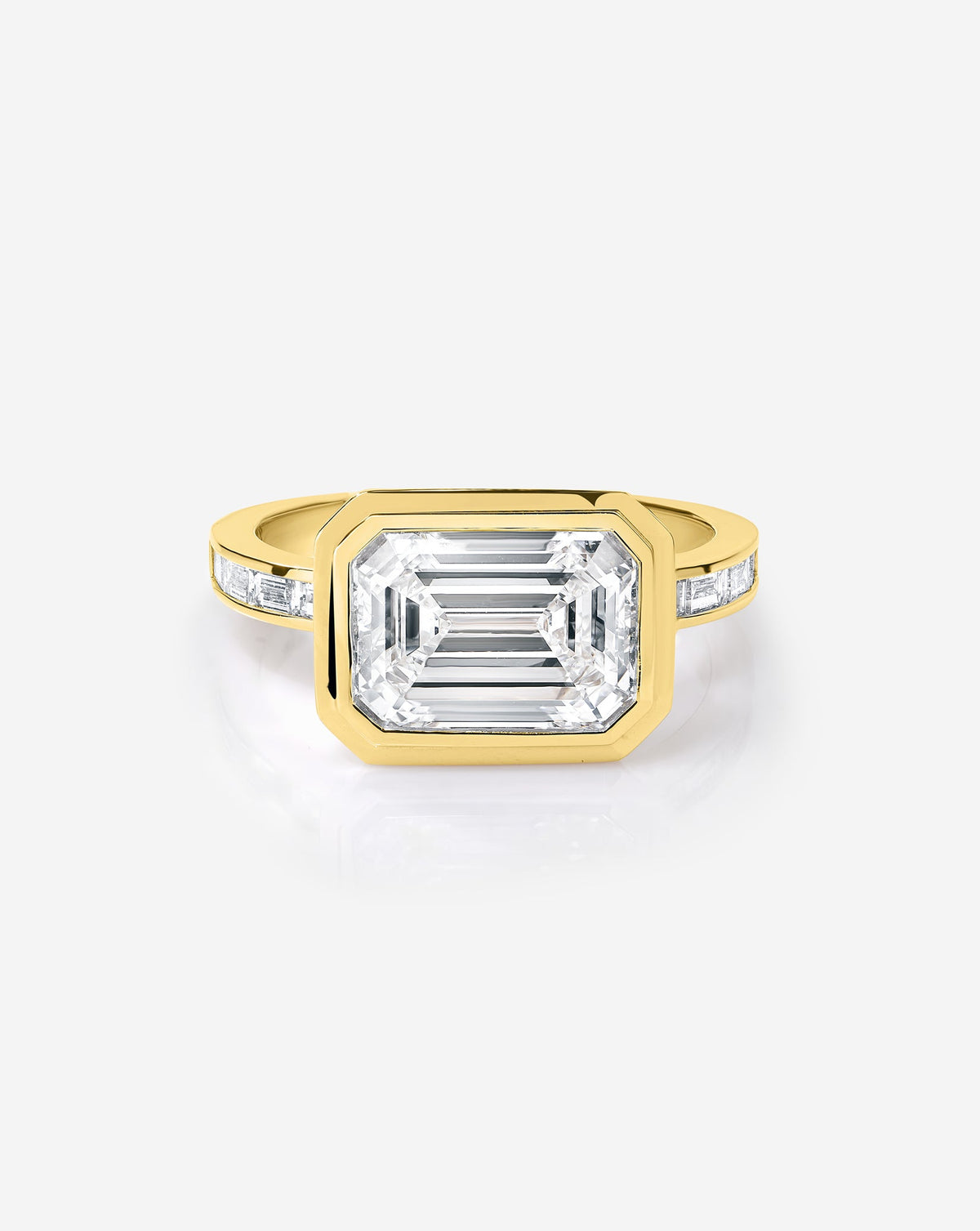 3.03 Emerald Lab Diamond Channel Set