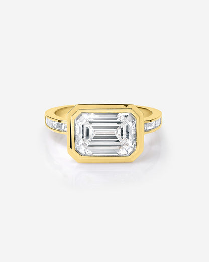 3.03 Emerald Lab Diamond Channel Set