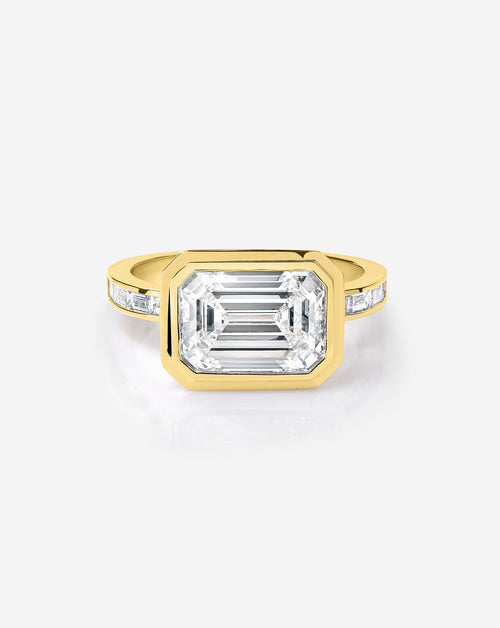 3.03 Emerald Lab Diamond Channel Set