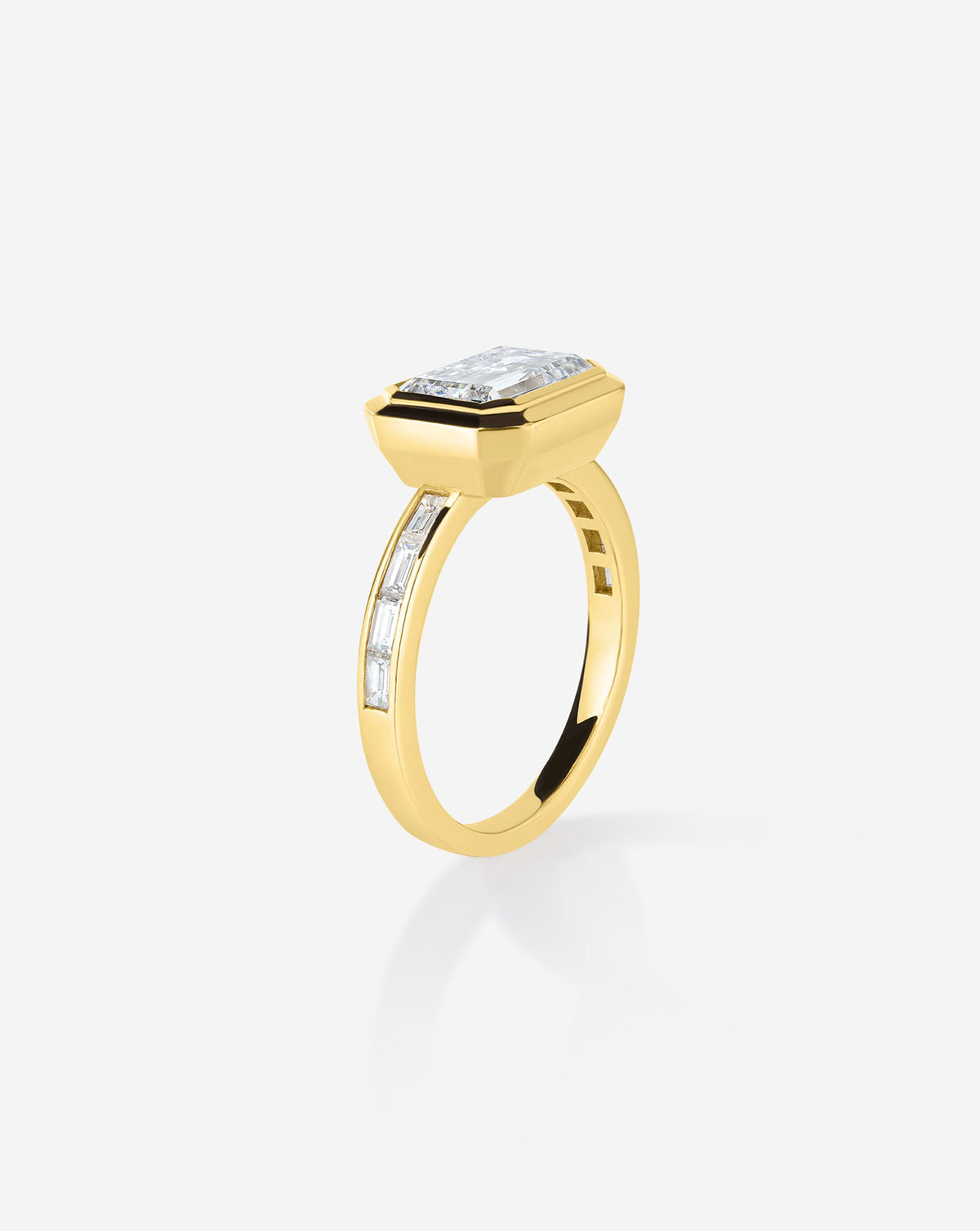 3.03 Emerald Lab Diamond Channel Set