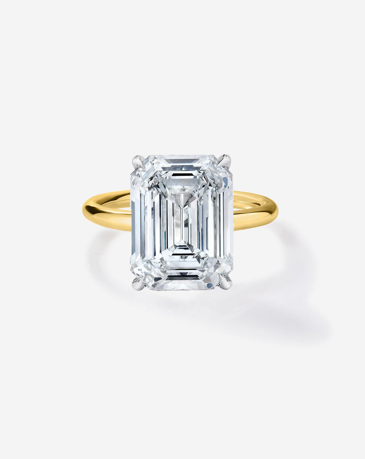 5.05 Emerald Lab Diamond in Cloud Solitaire