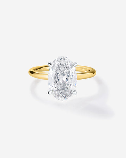2.08 Oval Lab Diamond in Cloud Solitaire