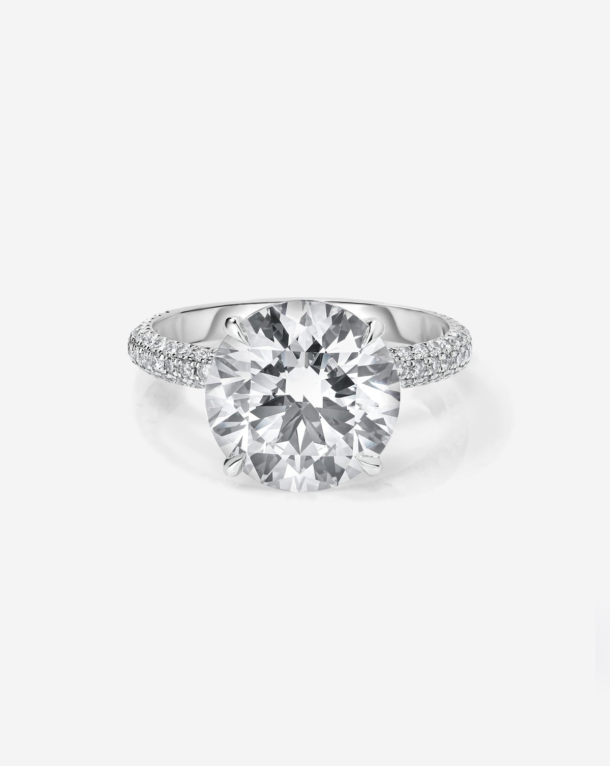 3.18 Round Lab Diamond in Pavé Cloud