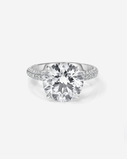3.18 Round Lab Diamond in Pavé Cloud