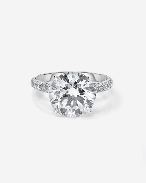 3.18 Round Lab Diamond in Pavé Cloud