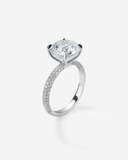 3.18 Round Lab Diamond in Pavé Cloud