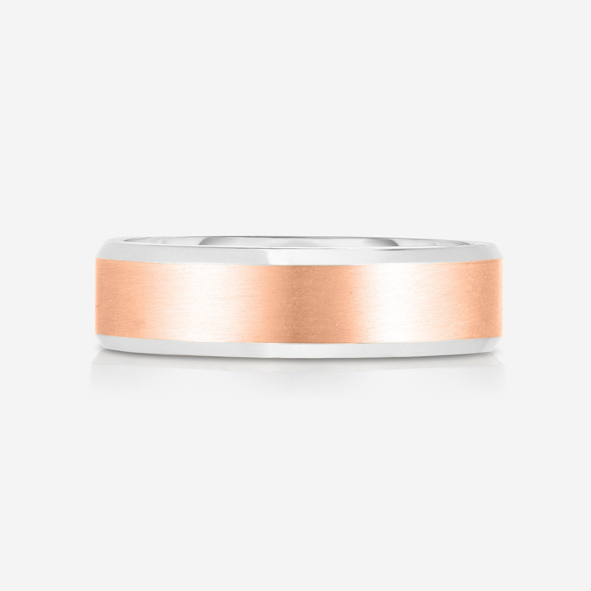 5 mm Contrast + Beveled Wedding Band