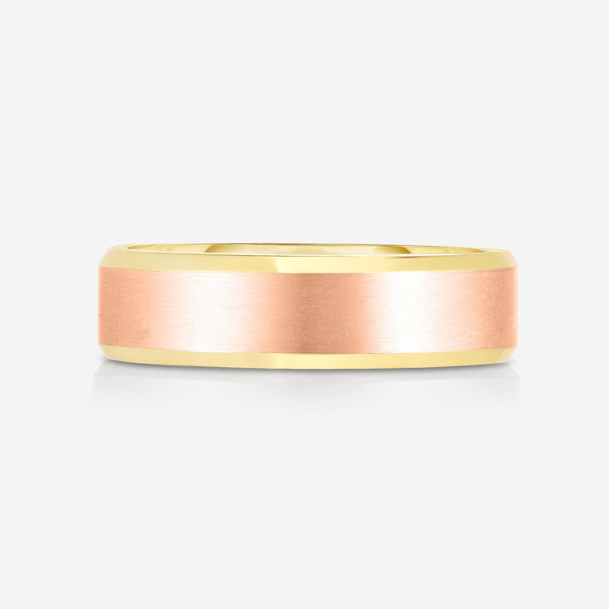 5 mm Contrast + Beveled Wedding Band
