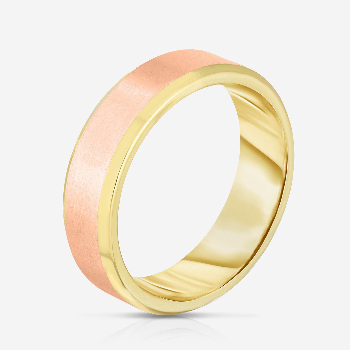 5 mm Contrast + Beveled Wedding Band