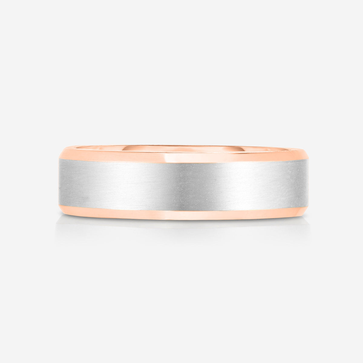 5 mm Contrast + Beveled Wedding Band