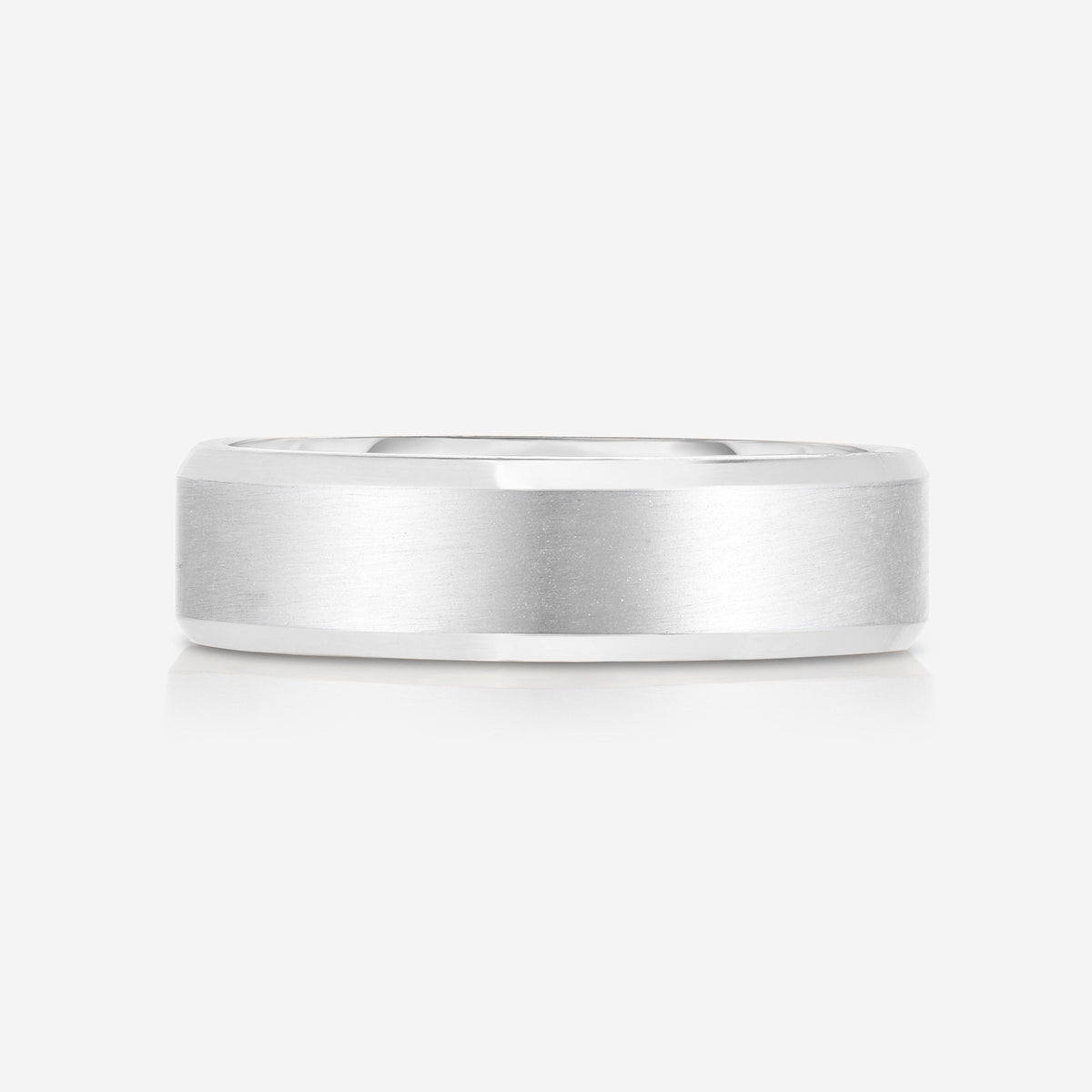 5 mm Contrast + Beveled Wedding Band