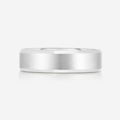 5 mm Contrast + Beveled Wedding Band