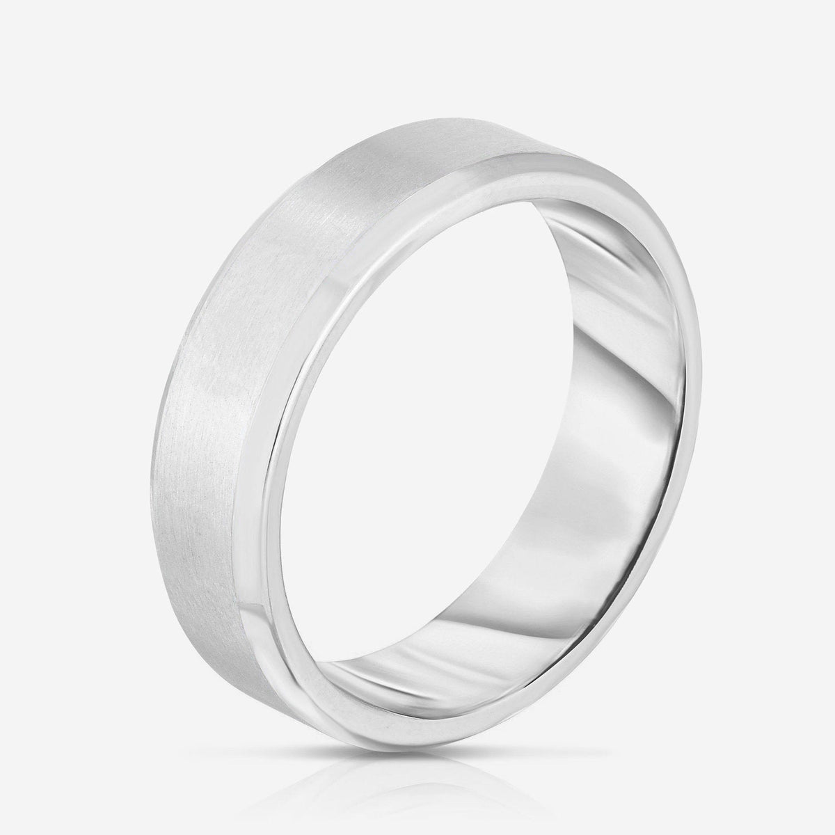 5 mm Contrast + Beveled Wedding Band
