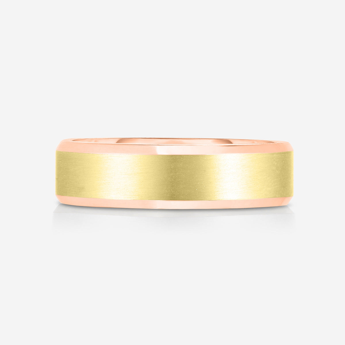 5 mm Contrast + Beveled Wedding Band