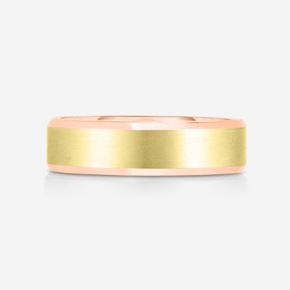 5 mm Contrast + Beveled Wedding Band