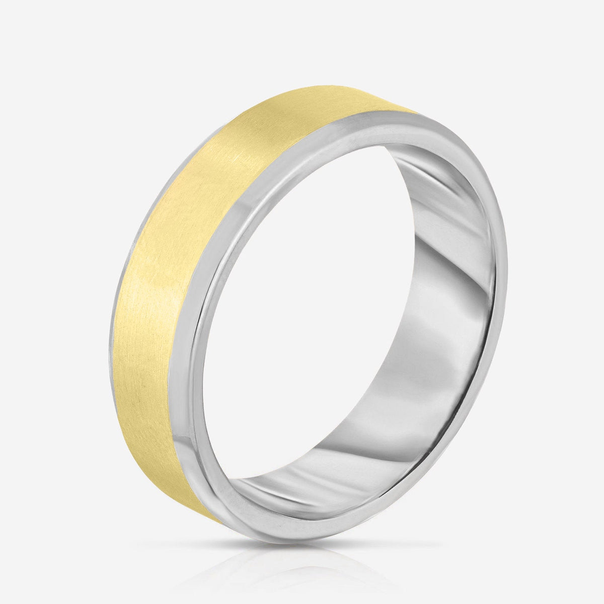 5 mm Contrast + Beveled Wedding Band