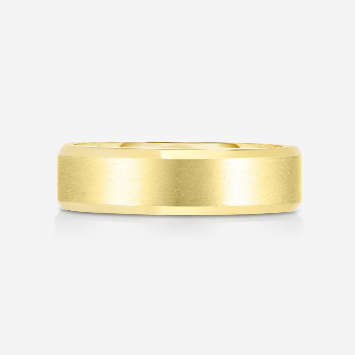5 mm Contrast + Beveled Wedding Band