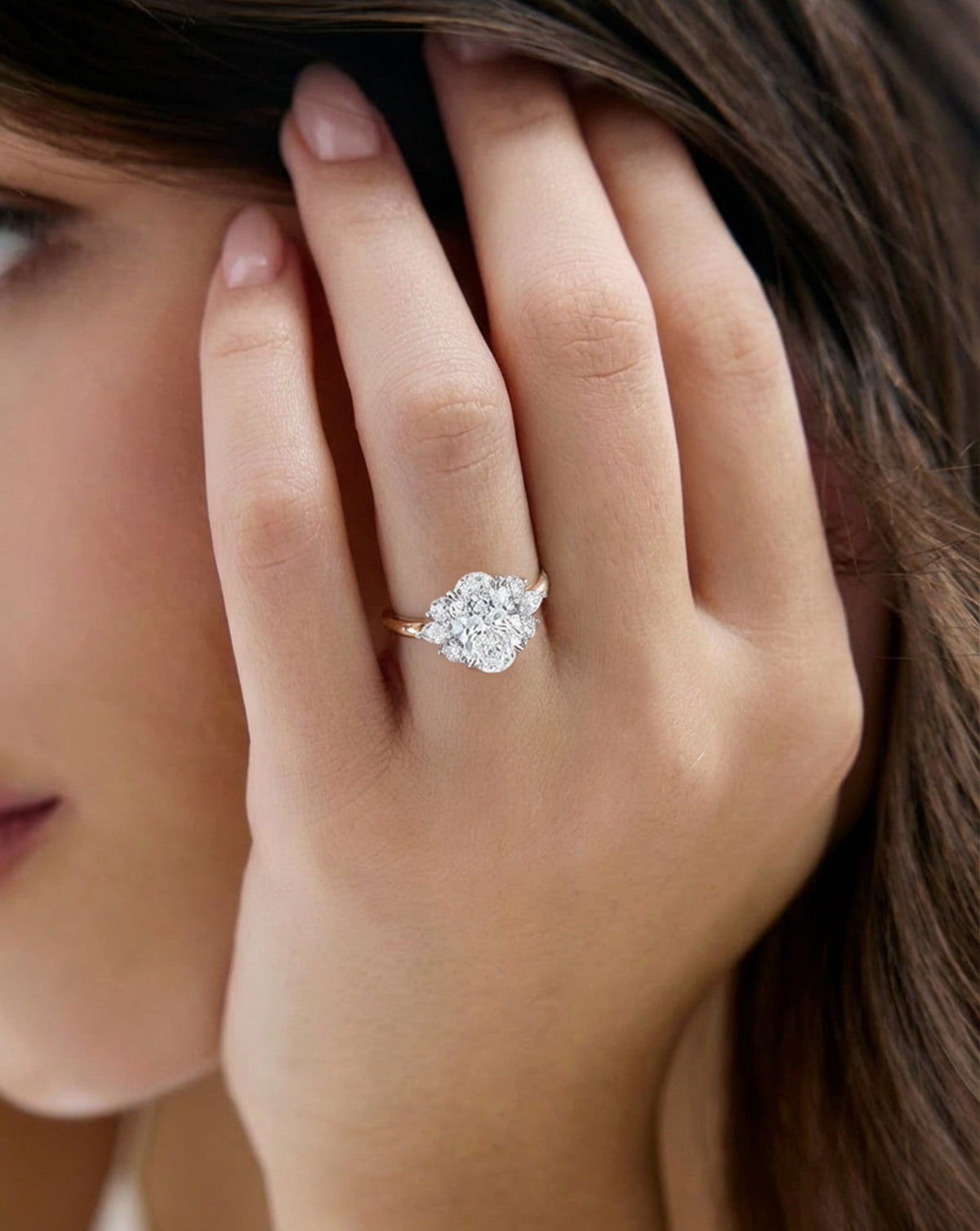 3.08 Oval Lab Diamond in The Ivy