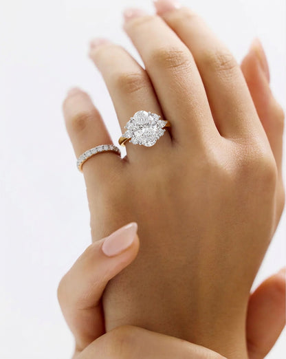 3.08 Oval Lab Diamond in The Ivy