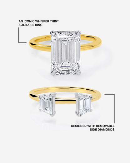 3.72 Emerald Lab Diamond in Whisper Thin® Embrace