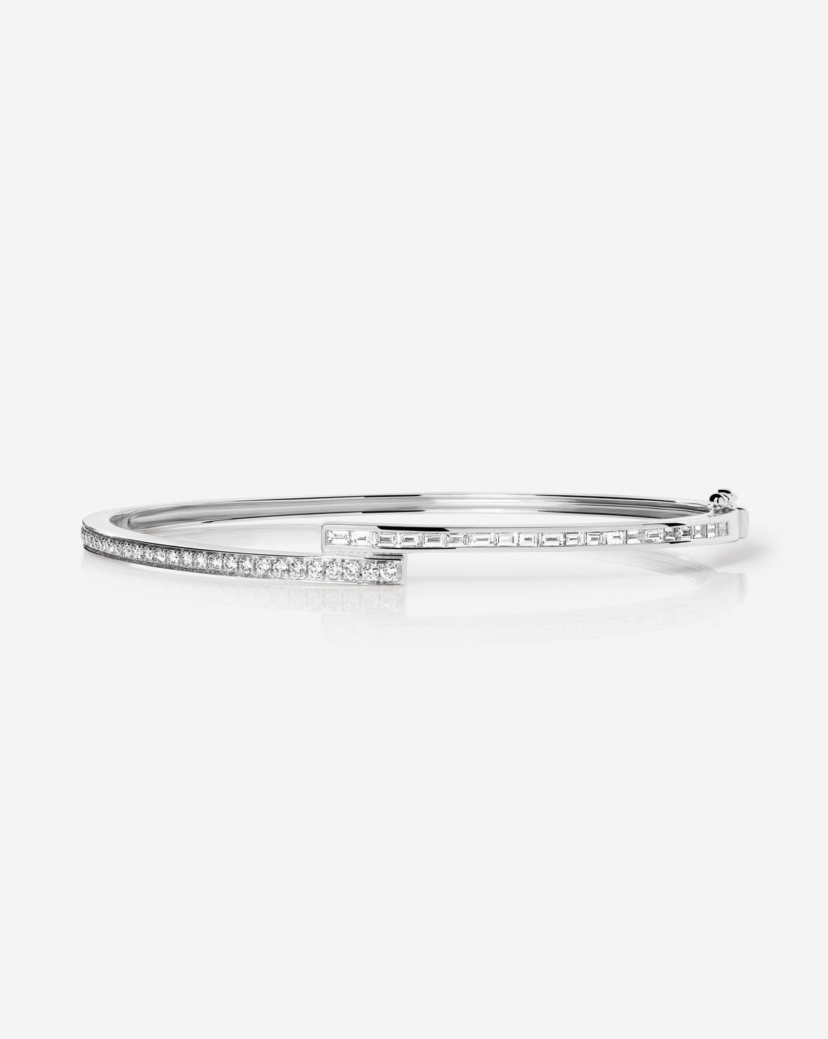 Baguette + Round Diamond Wrap Bangle
