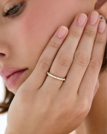 Baguette Bar Diamond Eternity Band