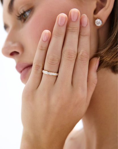 Baguette Diamond Channel Set Eternity Band