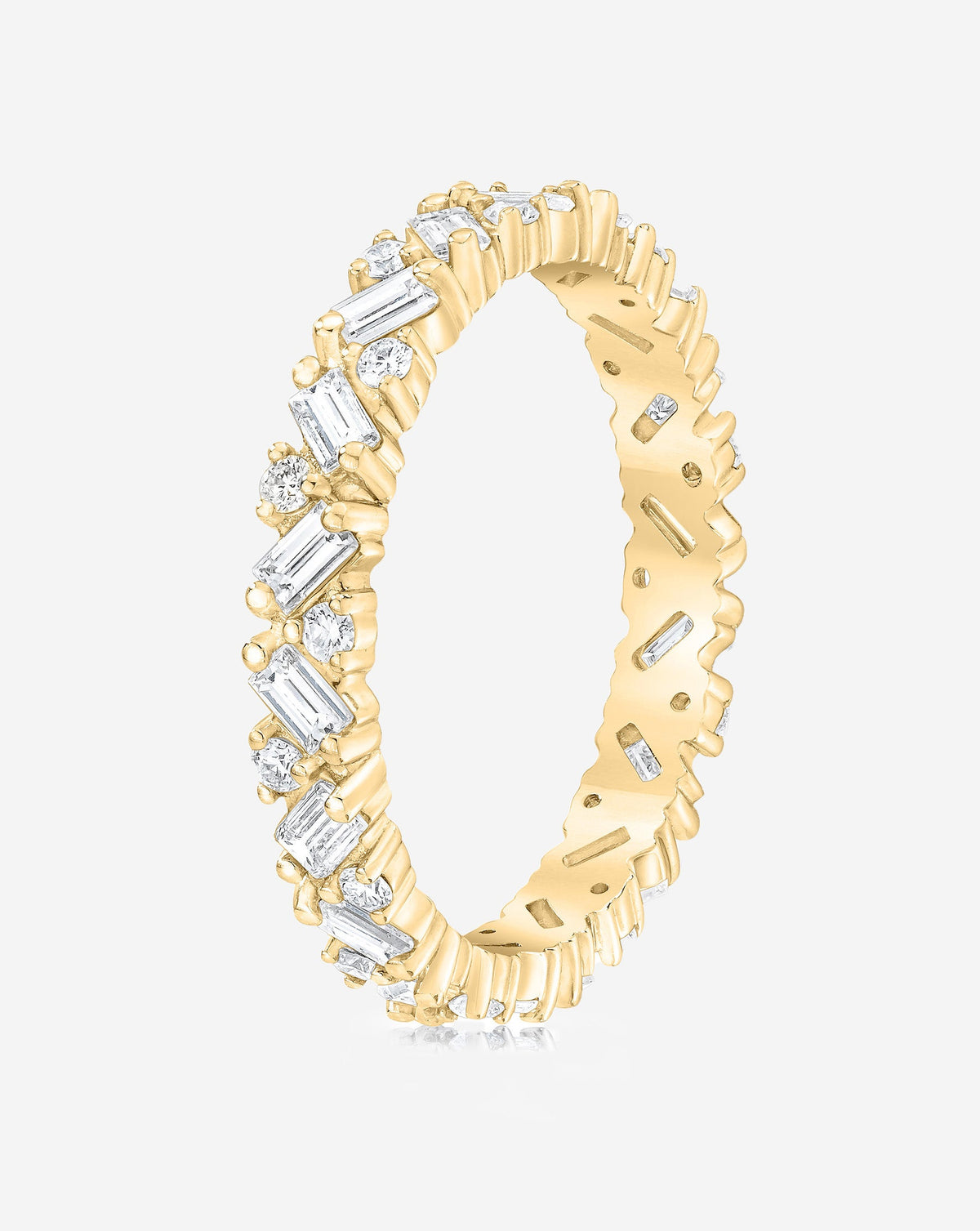 Baguette Cluster Eternity Band