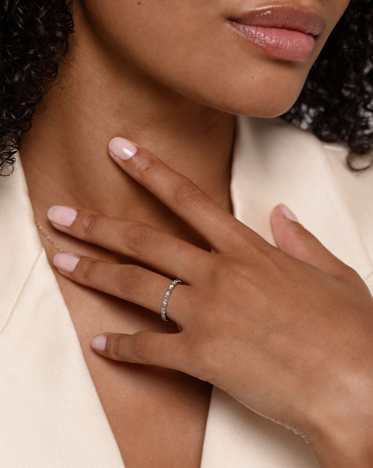 Baguette + Round Eternity Band