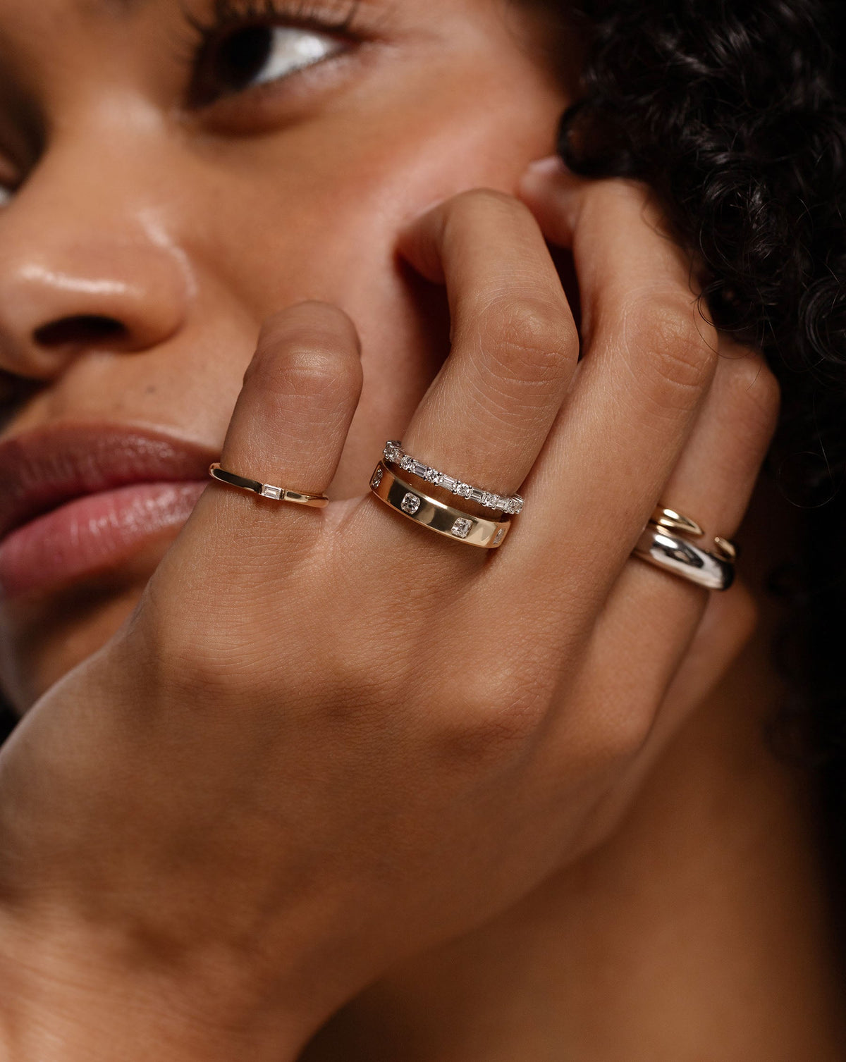Baguette + Round Eternity Band